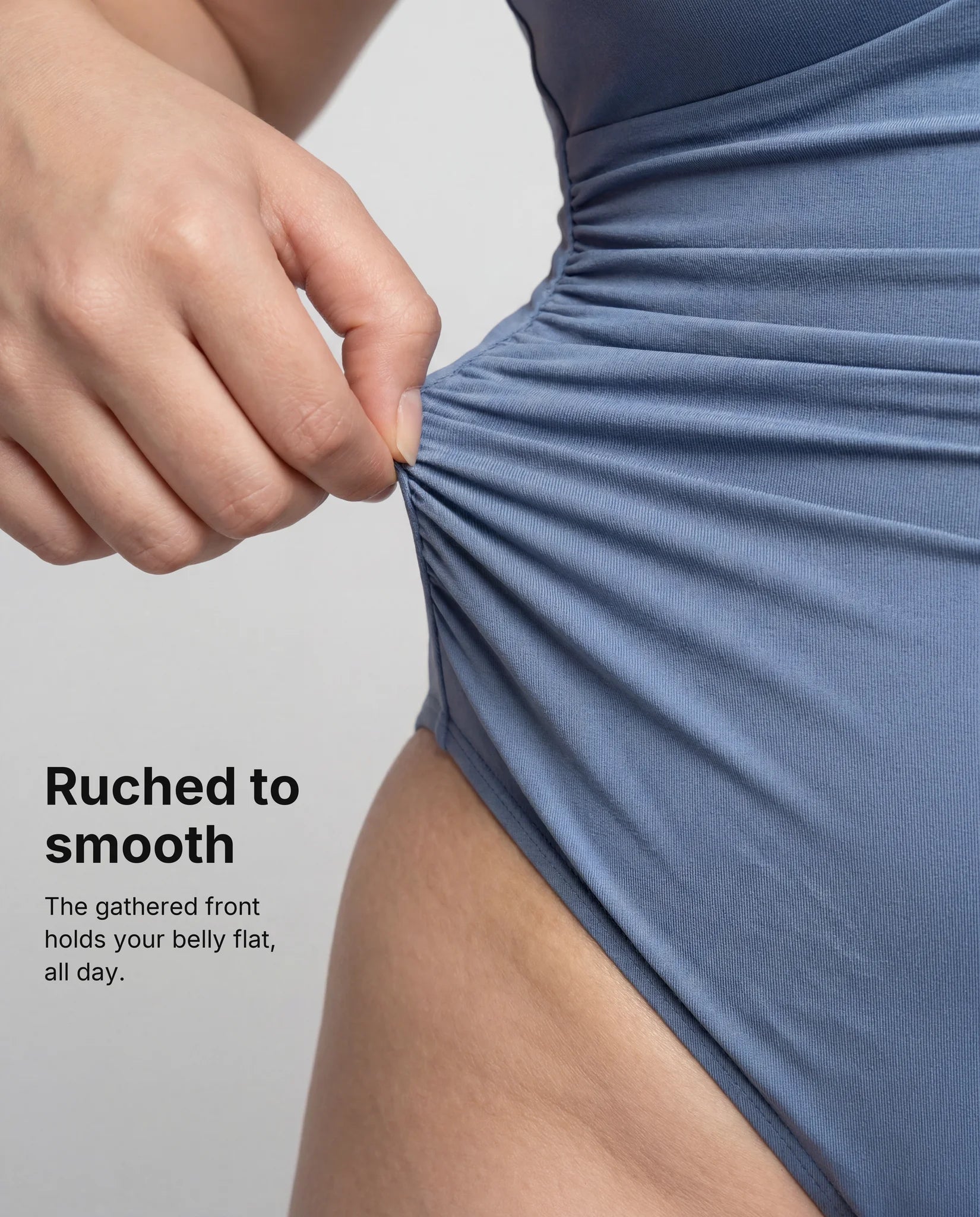ruched fabric macro