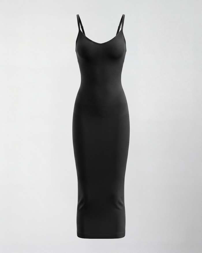 seamless-v-neck-sculpting-midi-dress-06