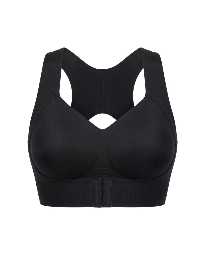 LEISHAPE Cross-Back Posture Bra - Black product shot