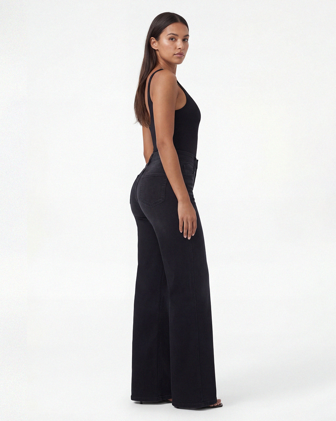 BBL Wide Leg Jeans Mid Rise
