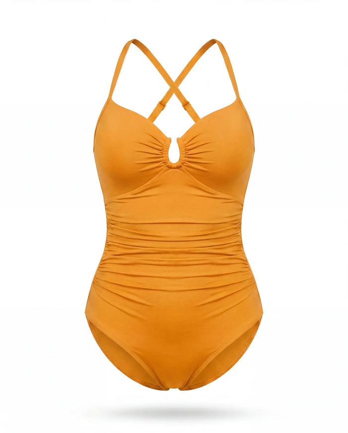 LEISHAPE U-Ring Shaping Swimsuit - Orange ghost