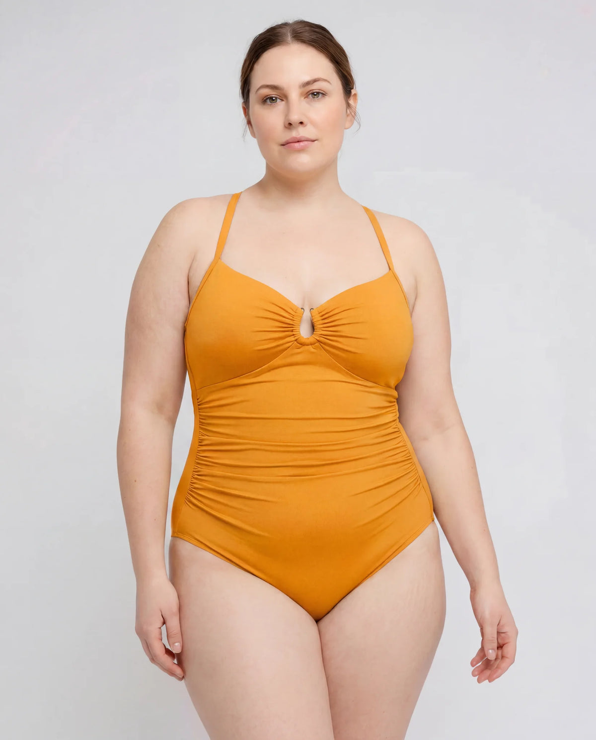 LEISHAPE U-Ring Shaping Swimsuit - Orange
